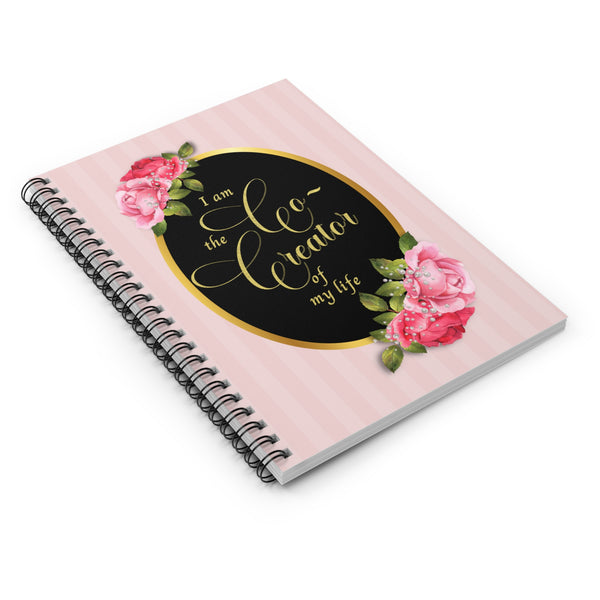 Co-Creator Pink Spiral Bound Journal Notebook Pink Daily Diary Shabby Chic For Women